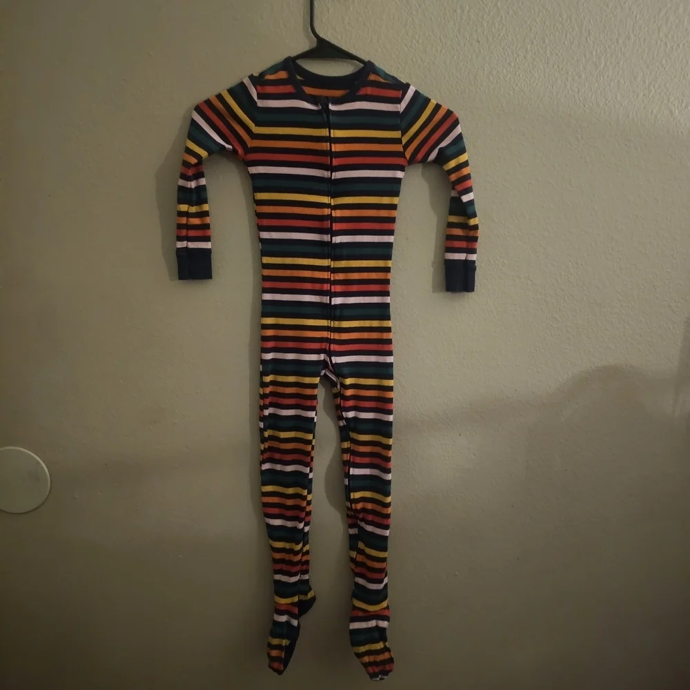 Old Navy Colorful Striped Kids Footie Pajamas